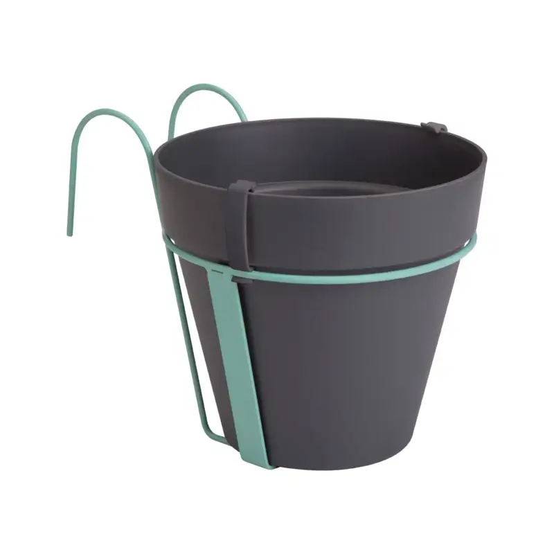 Markenprodukt Elho Pflanzgefäß 'Loft Urban Balcony Potholder', anthrazit, ca. Ø 18 x H 20 cm