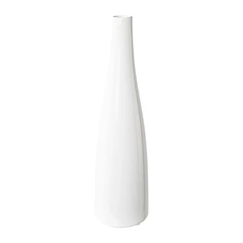 Billig Vase Planico, Keramik, Weiß, Höhe ca. 39,6 cm