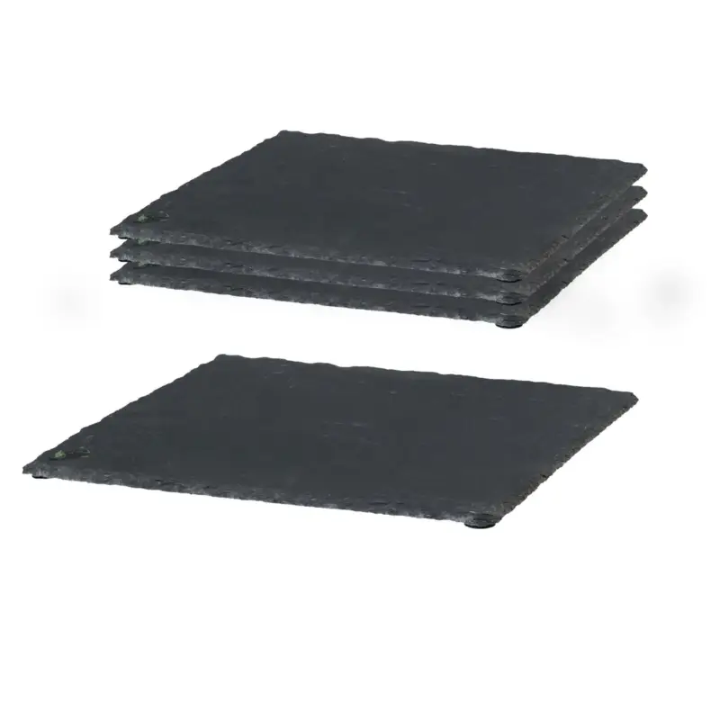 Sofort Bestellen Schiefer-Dekoplatte, 4er-Set, Anthrazit, 30 x 30 x 0,5 cm