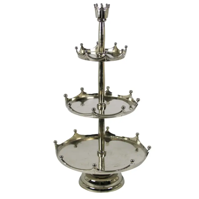 Letzte Chance Etagere, Krone, in Silber, Aluminium, 114,5 x 61 x 61 cm