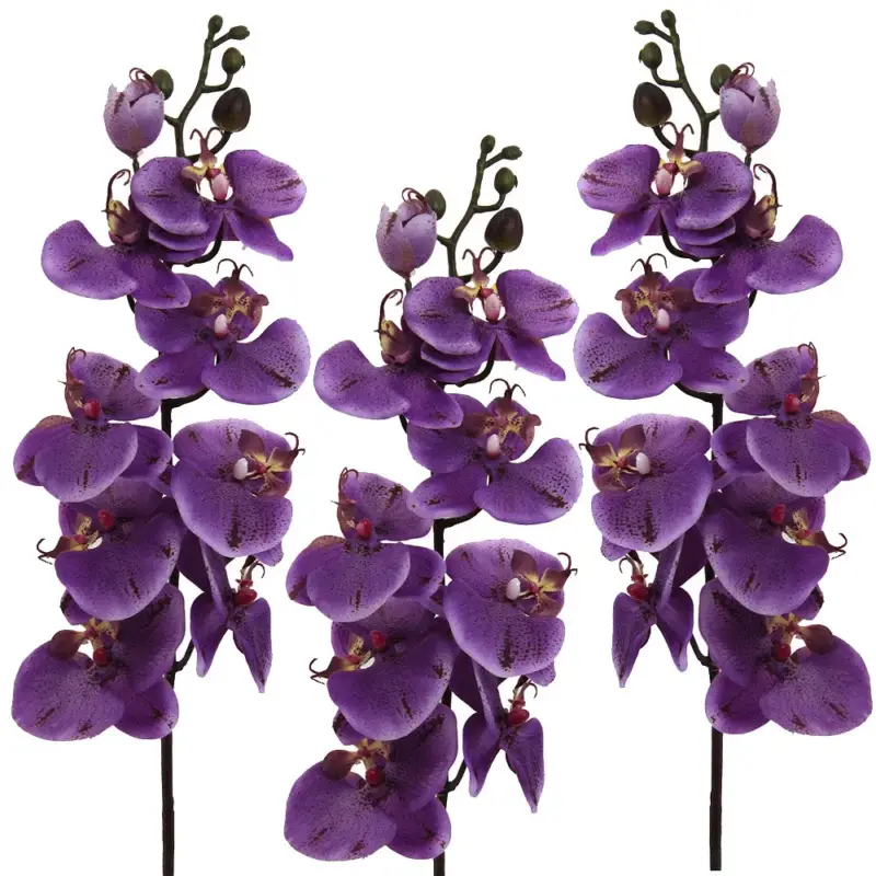 Versand Am Gleichen Tag Kunstblume Orchideenzweig, lila, Höhe ca. 98 cm, 3 Stück