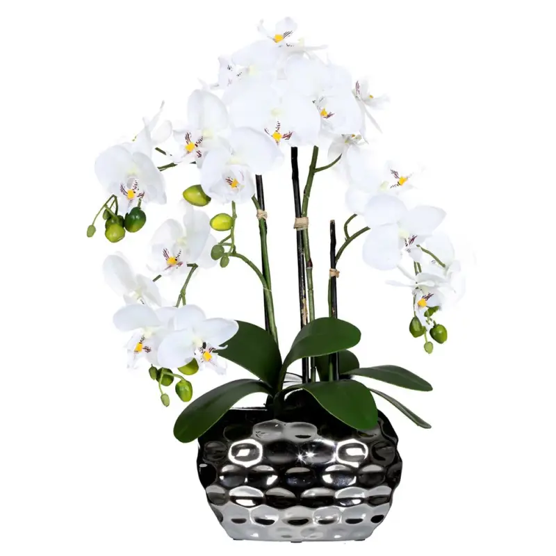 Kunstpflanze Orchidee, weiß, Höhe ca. 55 cm Nur Heute