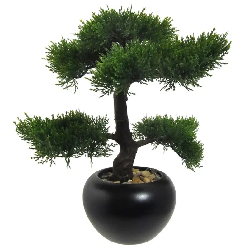 Geprüft Kunstpflanze Bonsai Zeder, Höhe ca. 37 cm