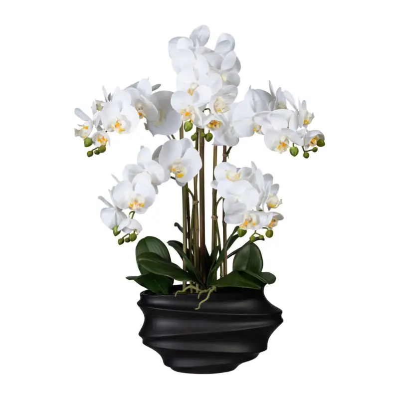 Künstliche Orchidee, Phalaenopsis, weiß, Höhe ca. 75 cm Ausverkauf
