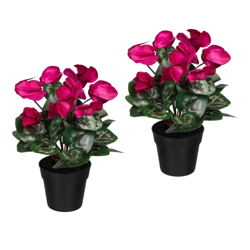 Künstliches Alpenveilchen, fuchsie, Höhe ca. 30 cm Neu Im Sortiment