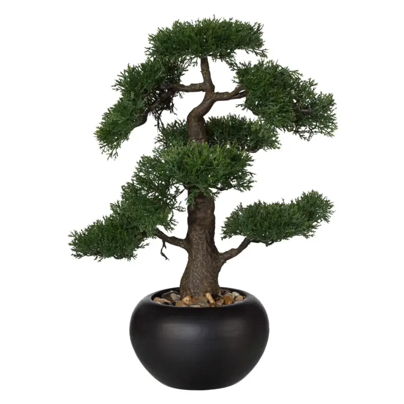 Neu Im Sortiment Kunstpflanze Bonsai Zeder, Höhe ca. 48 cm
