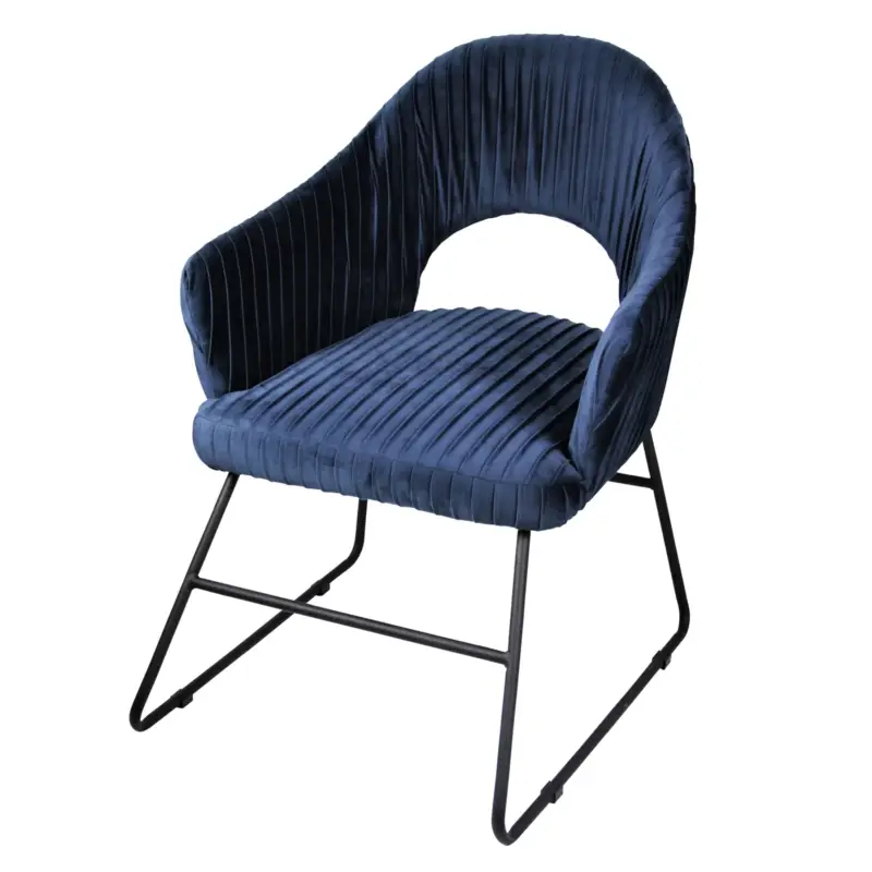 Neuheit Stuhl, Blau, Stoffbezug, Höhe 80 cm T 63 cm