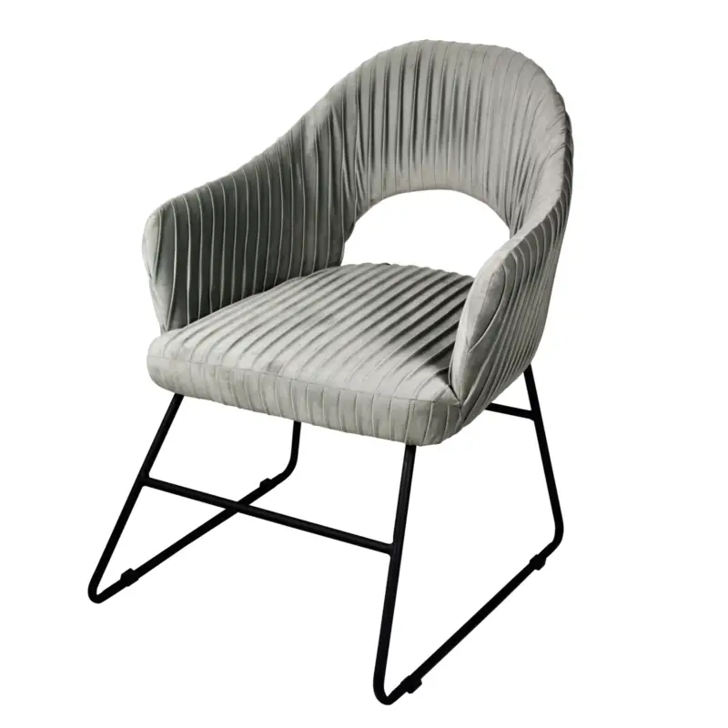 Solange Der Vorrat Reicht Stuhl, Grau, Stoffbezug, Höhe 80 cm T 63 cm