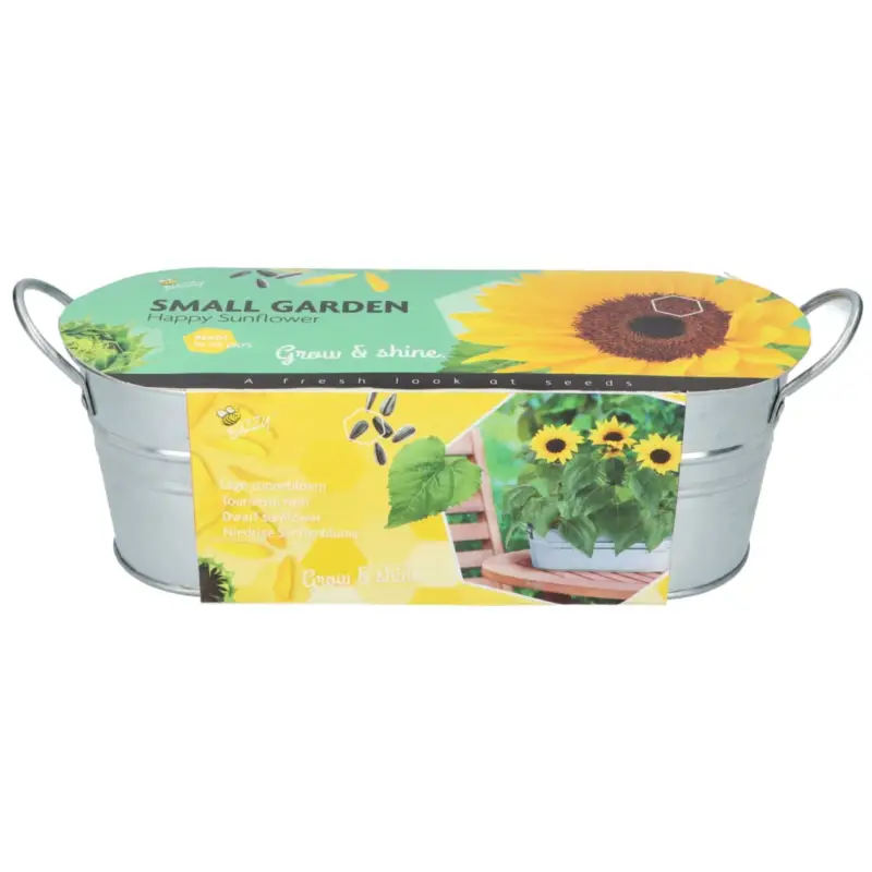Begrenztes Angebot Zinkwanne 'Small Garden' mit Sonnenblumensamen