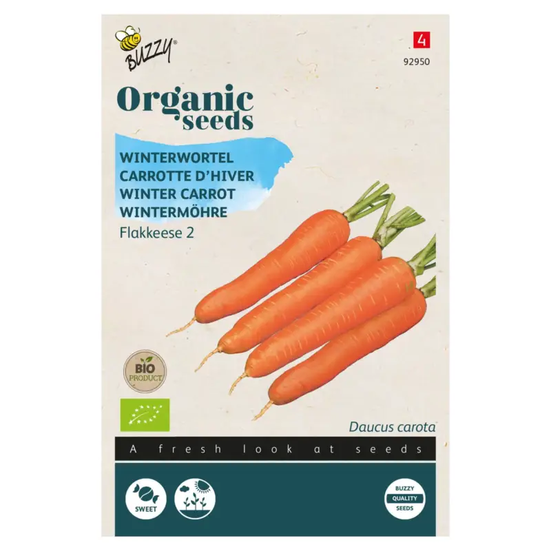 Bestseller Gemüsesamen, Winter-Möhre 'Flakkese 2', orange, 1,5 g