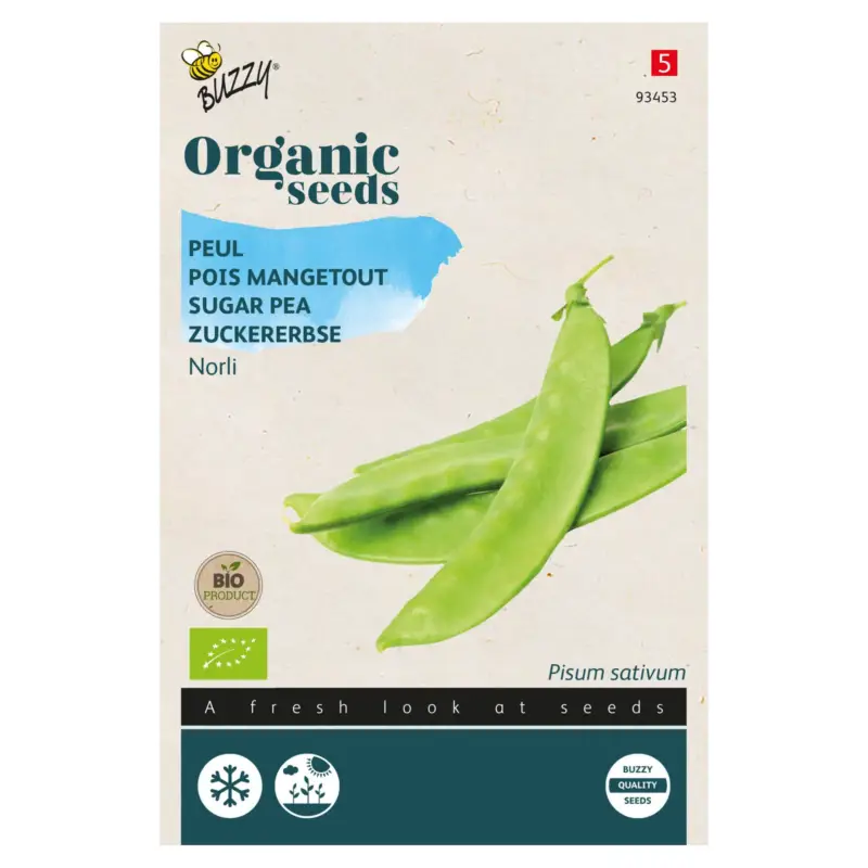 Top-Preis Bio Gemüsesamen, Bio-Zuckererbsev'Norli', grün, 20 g