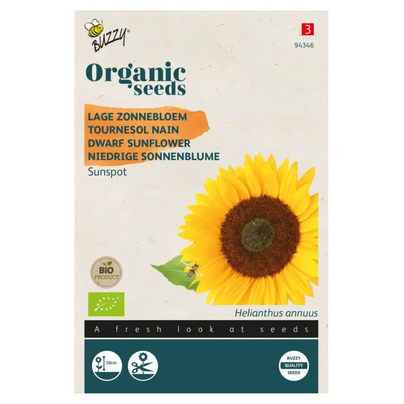 Bio Sonnenblumensamen 'Sunspot', gelb, 3 g Begrenztes Angebot
