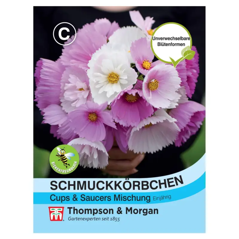Blumensamen, Cosmea 'Cups & Saucers', weiß, lila, 50 Stück Angebot