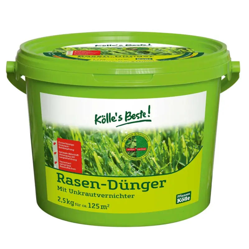 Kölles Beste Rasendünger mit Unkrautvernichter, 2,5 kg Finale Aktion