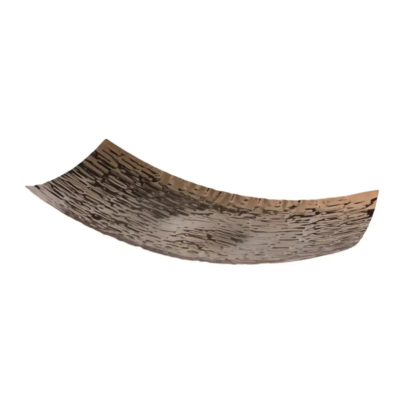 Dekoschale 'RECO', rechteckig, Roségold, Metall, 48x25x5cm Beliebt