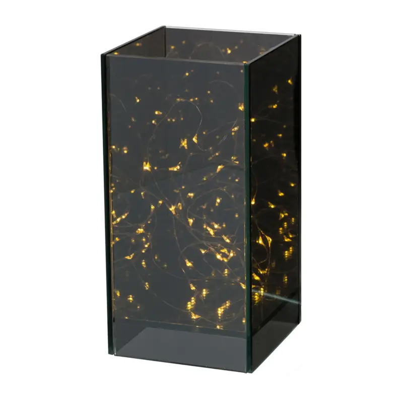 LED Glas-Dekogefäß, ca. 20 x 10 cm Günstig