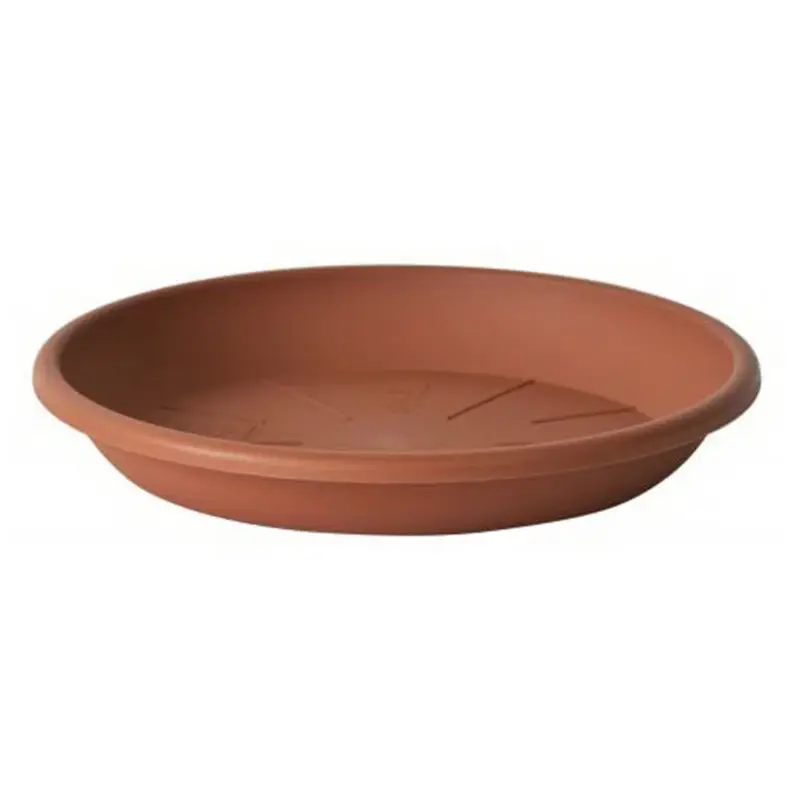 Geprüft Euro 3 Plast Untersetzer 'Medea', terra, ca. Ø 15,9 x H 2,6 cm