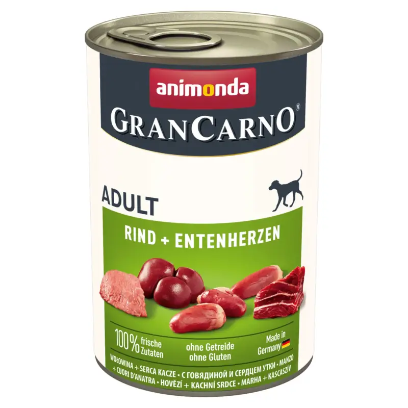 Animonda Gran Carno Adult Rind & Entenherz, 400 g Solange Der Vorrat Reicht