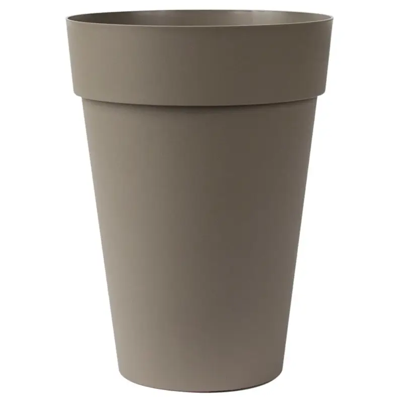 Billig Euro 3 Plast Pflanzkübel 'Liken', taupe, ca. Ø 27 x H 36 cm