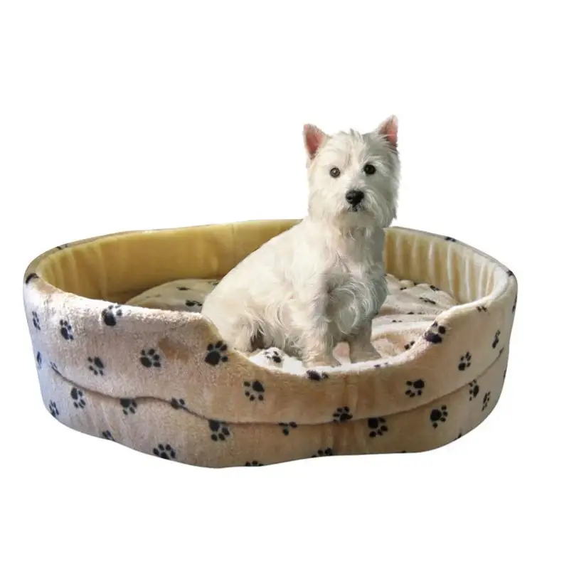 Schnäppchen Silvio Design Hundebett Silvio beige, Pfote braun,