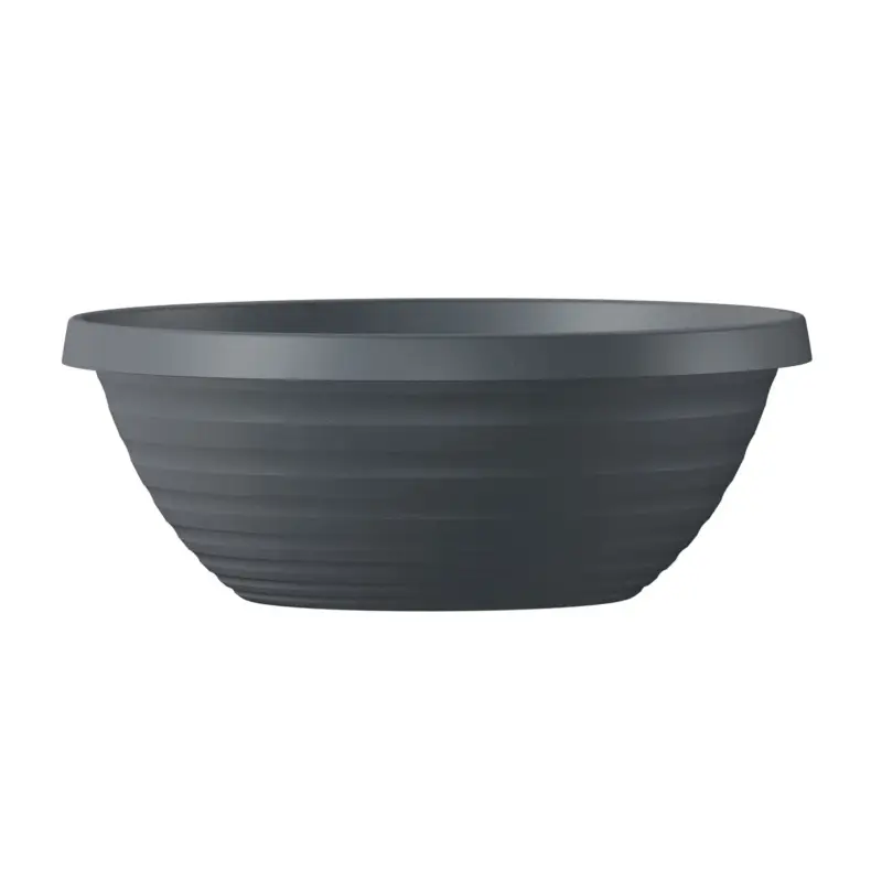 Super-Preis Scheurich Pflanzschale 'Country Star', Metallic Grey, ca. Ø 29 x H 11 cm