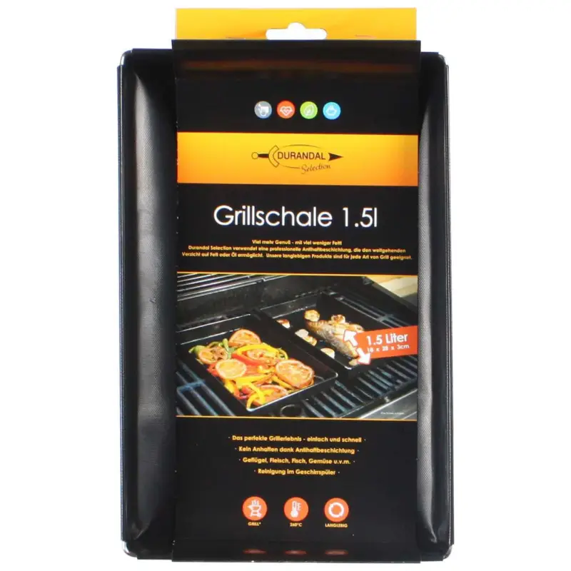 Online Kaufen Grillschale, antihaftbeschichtet, wiederverwendbar, ca. 1,5 Liter