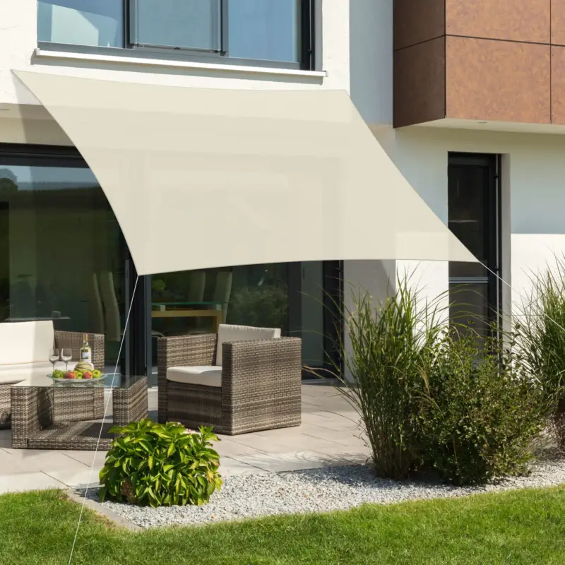 Sonnensegel 'Teneriffa', 360 x 360 cm, HDPE-Gewebe, natur Mega-Angebot