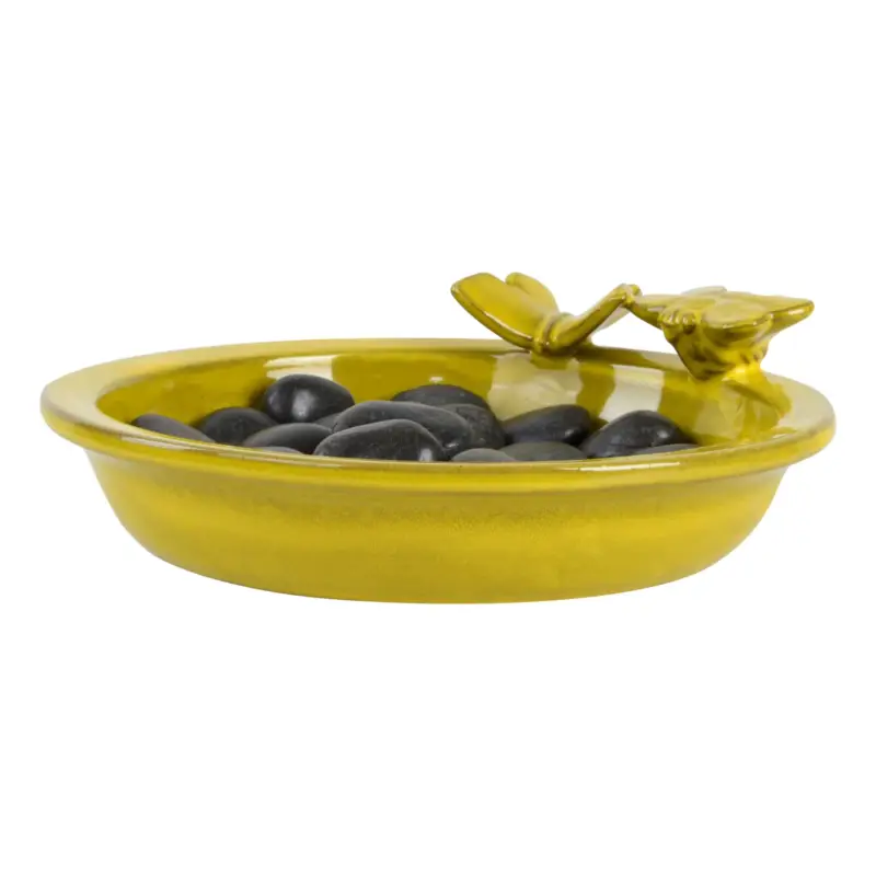 Insektentränke, gelb, Terrakotta, ca. 27 x 27 x 8 cm Geprüft