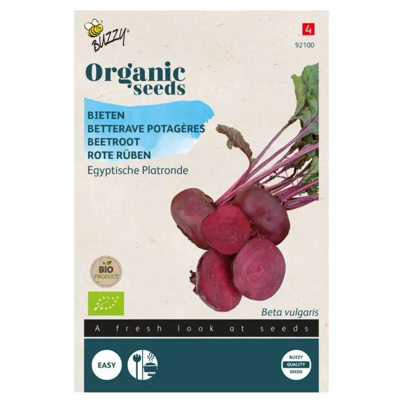 Bestpreis Bio-Gemüsesamen, Rote Bete 'Ägyptische Plattrunde', lila