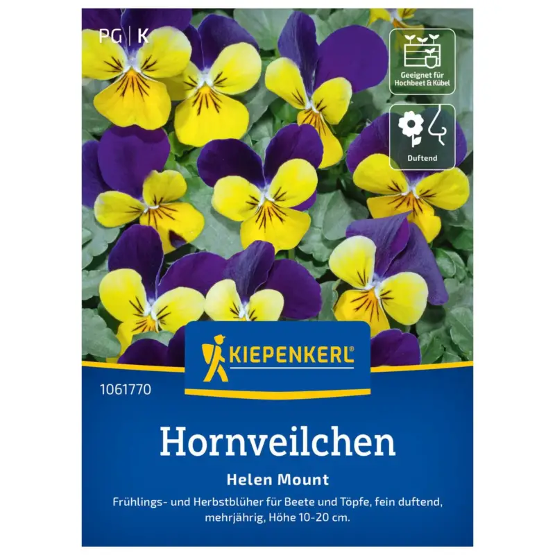 Hornveilchen 'Helen Mount', gelb/rosa, ca. 30 Samen Neuheit