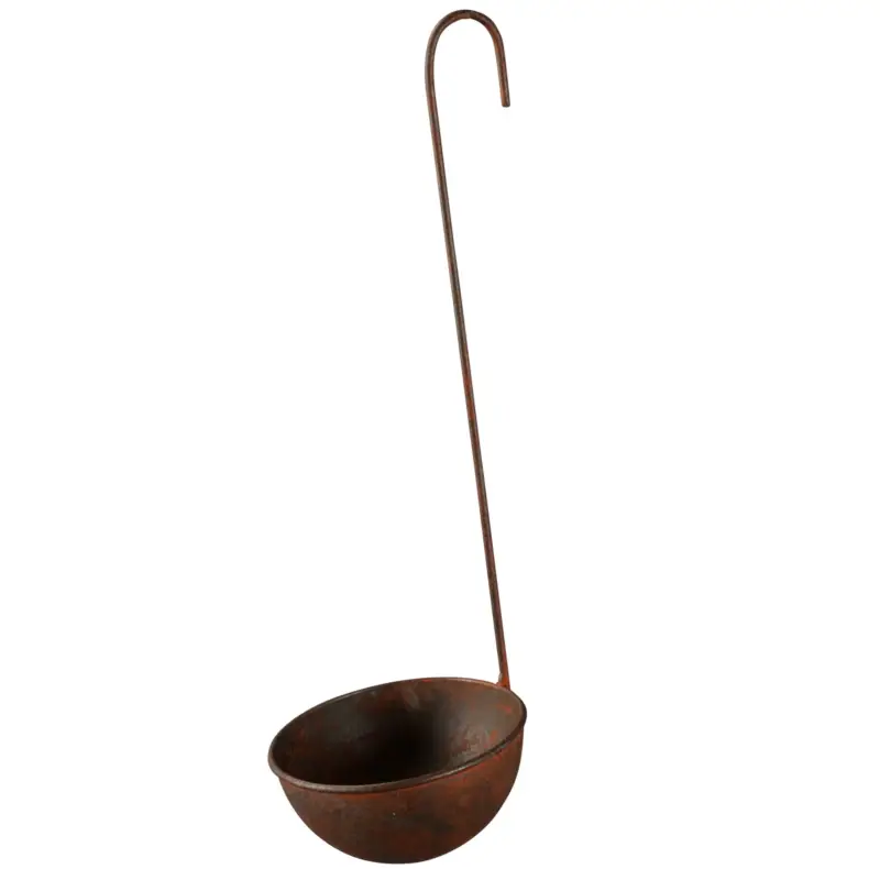Schale mit Haken, rost, Eisen, Ø 13 cm Letzte Chance