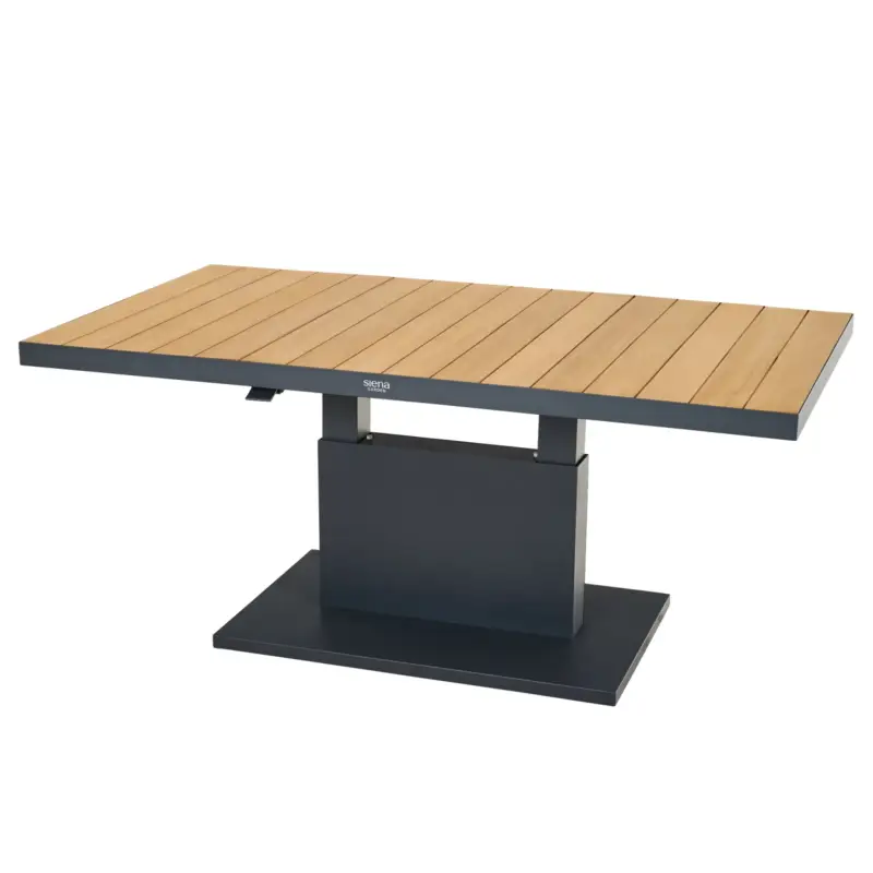 Bestseller Siena Garden Lifttisch 'Talina', anthrazit, ca. 160 x 90 x H52-74 cm