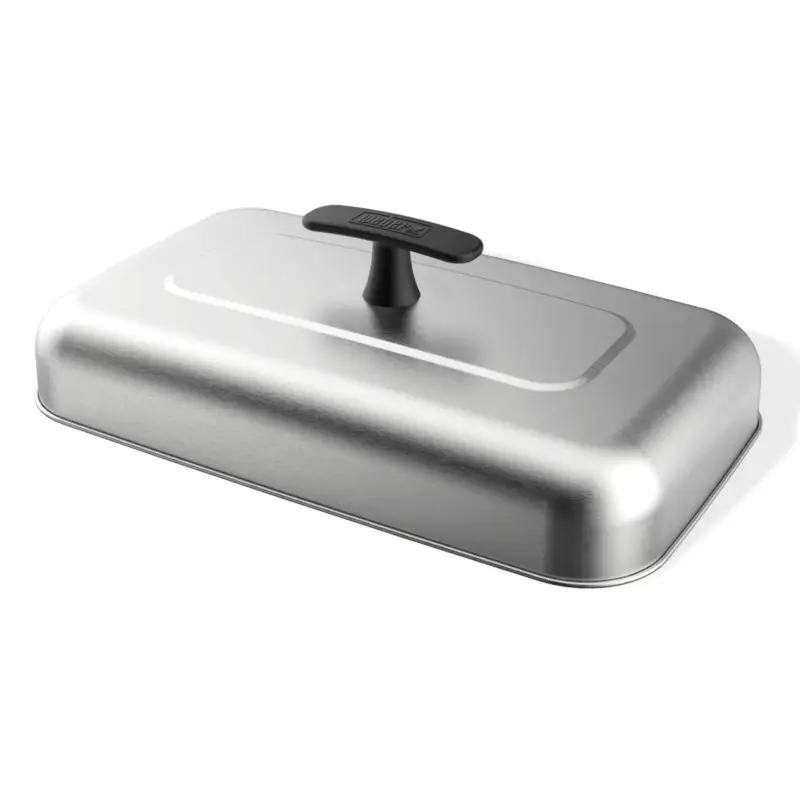 Schneller Versand Weber Haube XL für Grillplatten, silber, ca. 13 x 26 x 44 cm