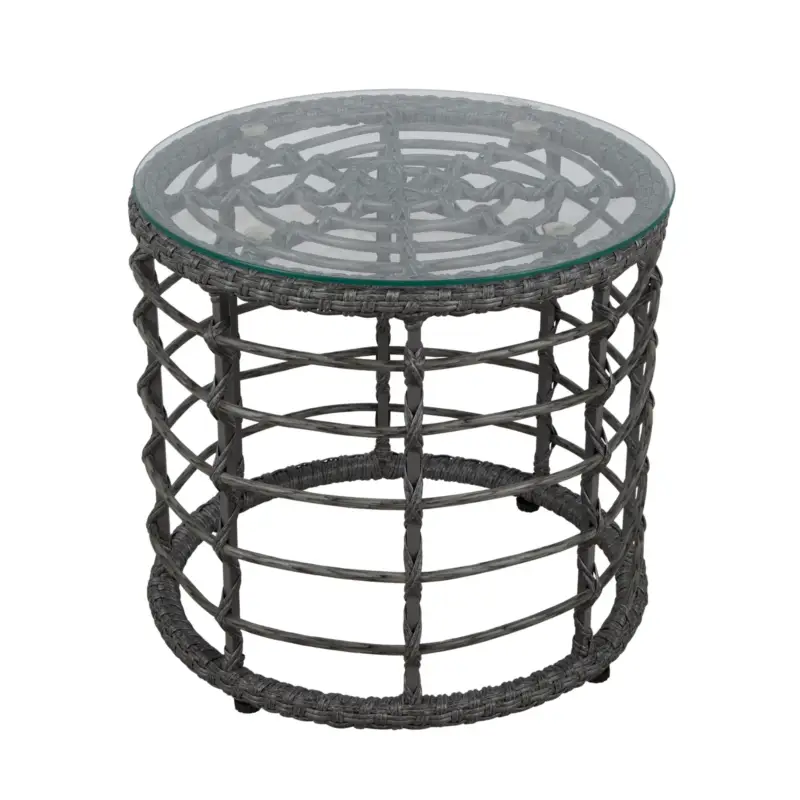 Begrenztes Angebot Beistelltisch 'Sintra', grau, ca. H42 x Ø48 cm