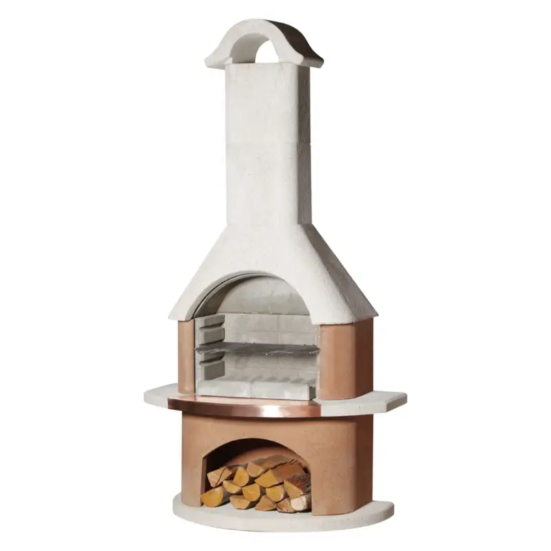 Online Kaufen Buschbeck Grillkamin 'Bologna', weiß/terrakotta, Höhe ca. 203 cm
