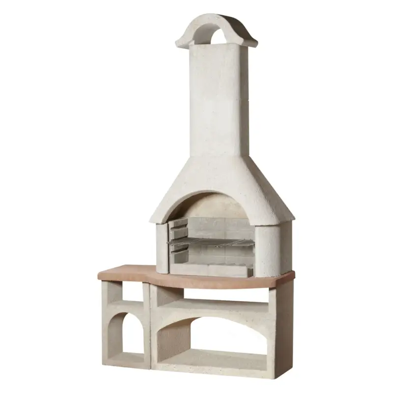 Neu Buschbeck Grillkamin 'Bozen', weiß, Höhe ca. 210 cm