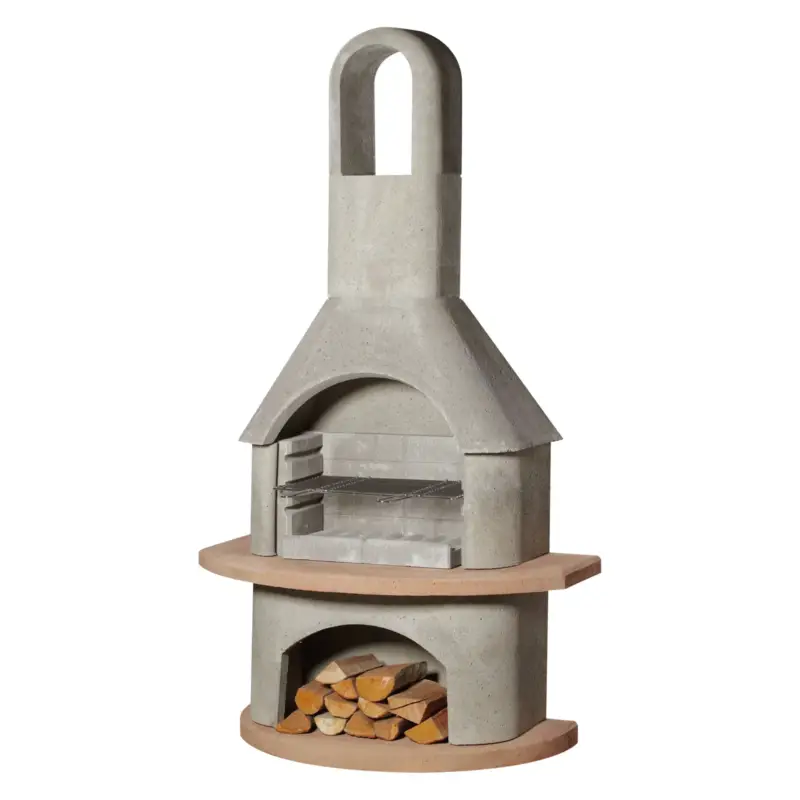 Direktkauf Buschbeck Grillkamin 'Carmen', grau/terrakotta, Höhe ca. 203 cm