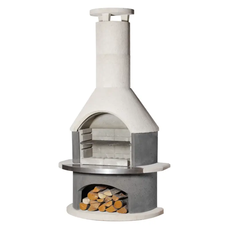 Buschbeck Grillkamin 'Wellington', weiß/anthrazit, Höhe ca. 208 cm Markenware