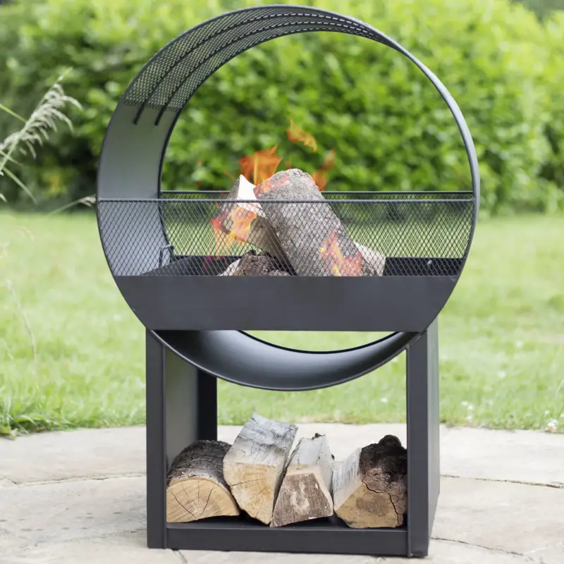 Buschbeck Design Feuerschale 'Porthole', Edelstahl, ca. 56 x 40 x H80 cm Highlight