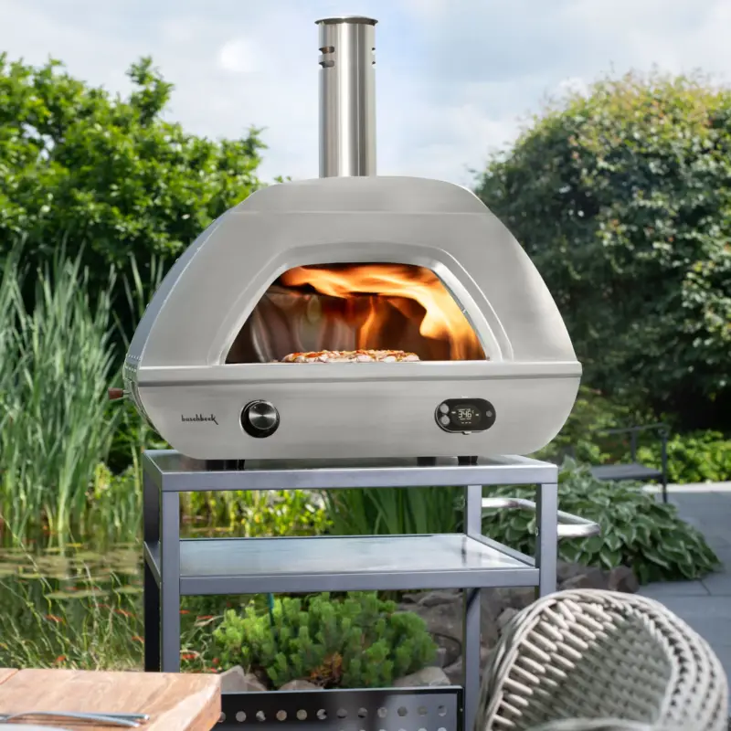 Direktkauf Buschbeck Pizzaofen 'X1', grau, Edelstahl, ca. 48 x 52 x H74 cm