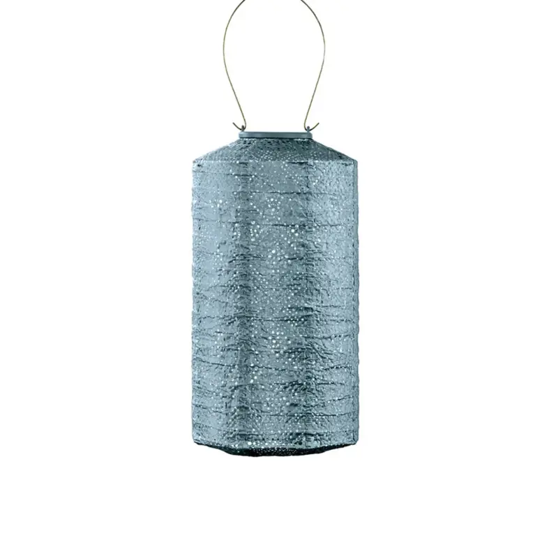 Lumiz Solar-Lampion 'Cylinder 18', graublau Abverkauf