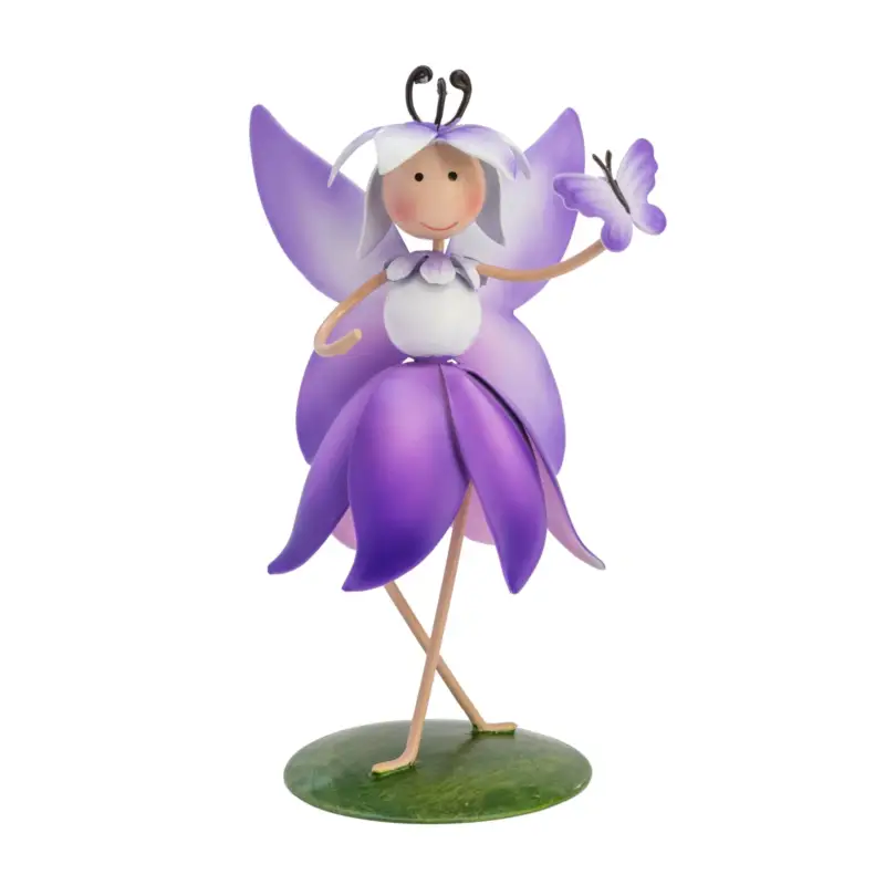 Neue Ware Gartendeko Fee 'Lily the Lily', lila, Höhe ca. 11 cm