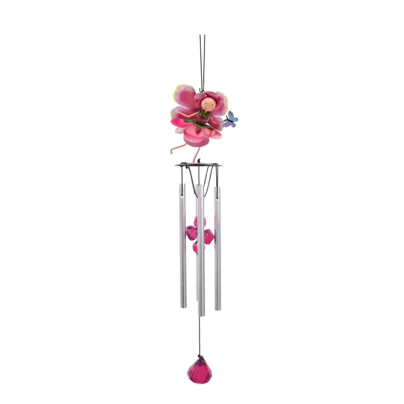 Windspiel Fee 'Rosie Rose', rosa, Höhe ca. 42 cm Top-Seller