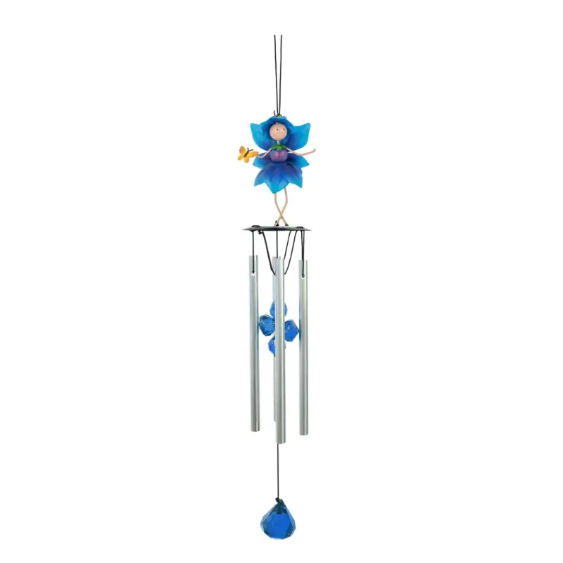 Windspiel Fee 'Phoebe Vergissmeinnicht', blau, Höhe ca. 42 cm Markenware