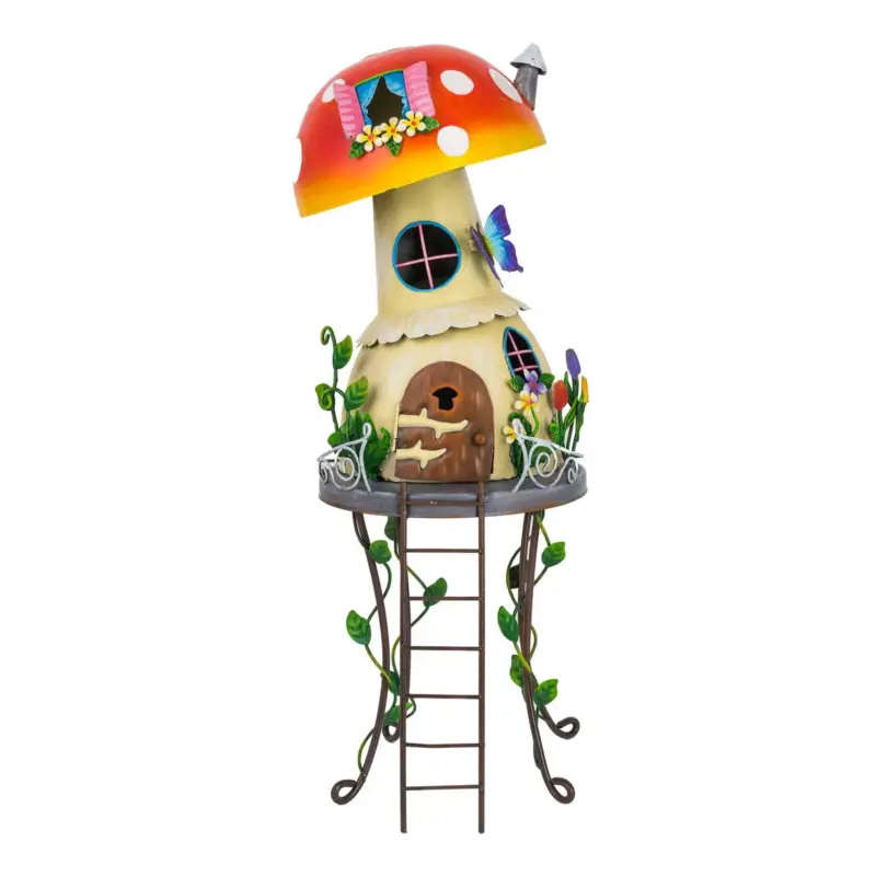 Solange Der Vorrat Reicht Gartendeko Feenhaus 'Fliegenpilz', ca. 15 x 16 x H42 cm