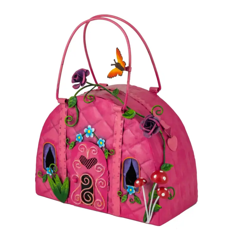 Gartendeko Feenhaus 'Handtasche', ca. 21 x 12 x H23 cm Zertifiziert