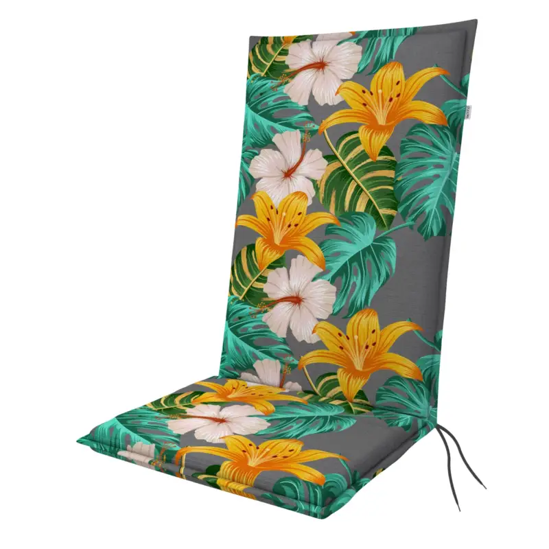 Letzte Chance Doppler Hochlehnerauflage 'Blumen', ca. 119 x 48 cm