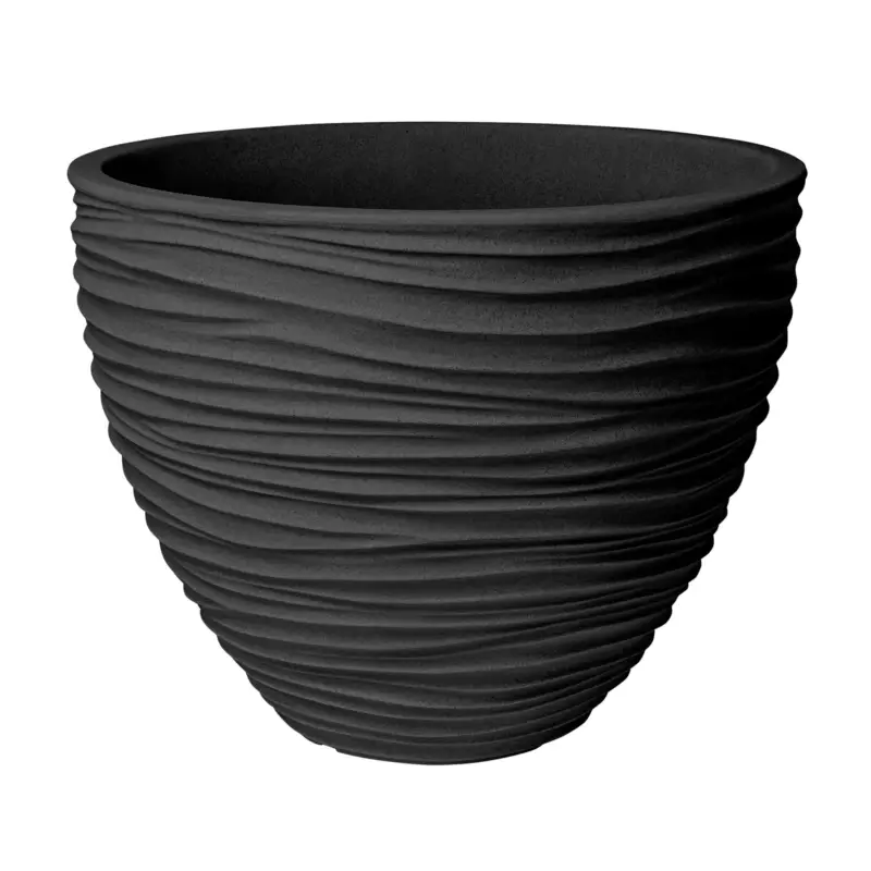 Kölle Pflanztopf 'Sylt', anthrazit, ca. Ø 40 x H 31 cm Mega-Angebot