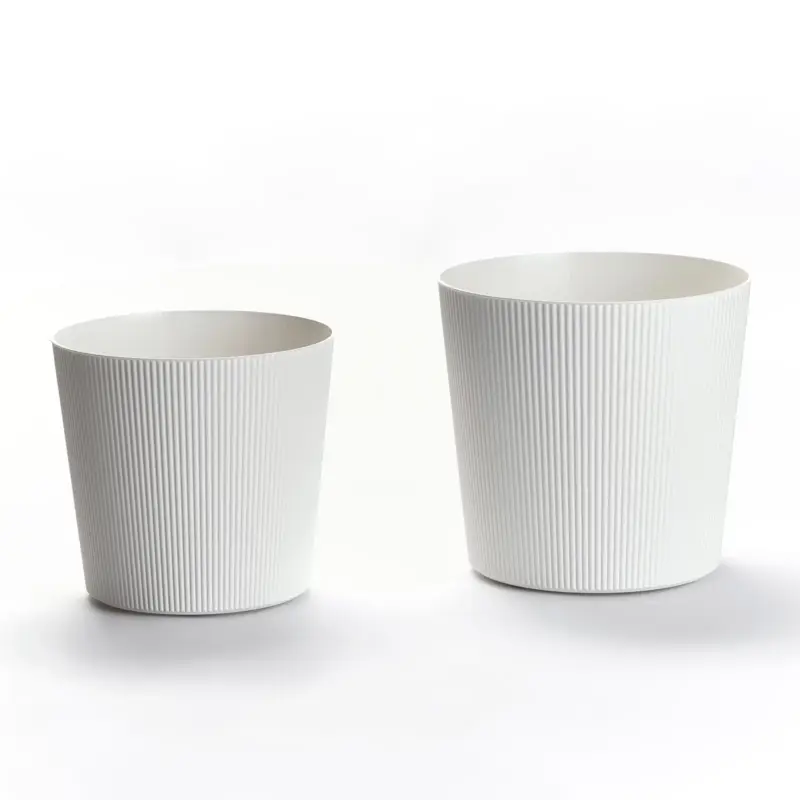 Zertifiziert Euro 3 Plast Pflanzgefäß 'Fyre', weiß, ca. Ø 35 x H 24 cm