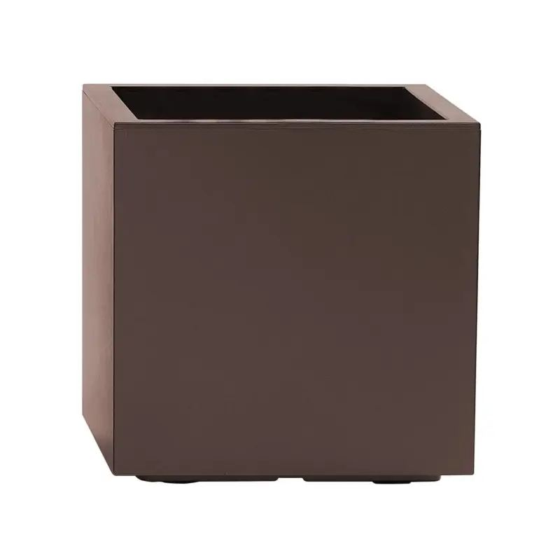 Euro 3 Plast Pflanztopf 'Kebe', rost, ca. 39,5 x 39,5 x H 39,5 cm Top-Preis